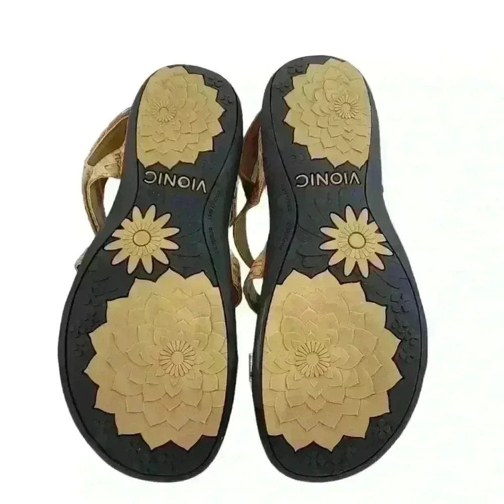 Vionic Amber Tan Cork Sandal sz 10 - Picture 3 of 14